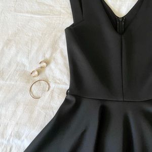 Black Scuba Knit A-line Dress (S)
